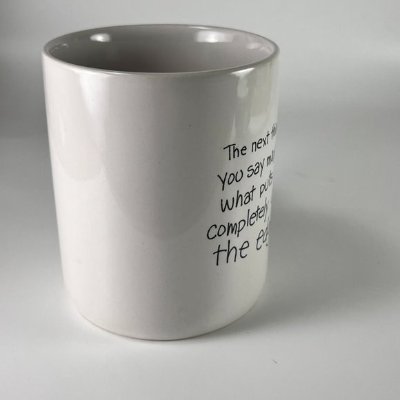 Vtg Hallmark Shoebox Greetings The Next Thing You Say Ceramic White Cup Mug1988 - Picture 5 of 10